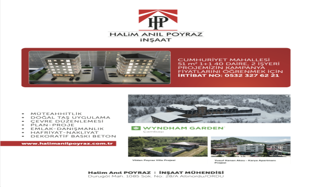 CUMHURİYET MAHALLESİ’NDE YENİ YAŞAM ALANI: HALİM ANIL POYRAZ İNŞAAT’TAN DEV PROJE
